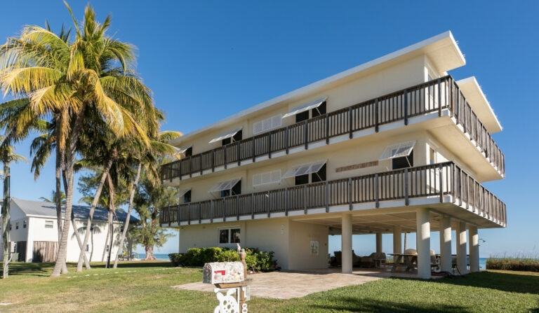 Sandcastle residential building off the coast