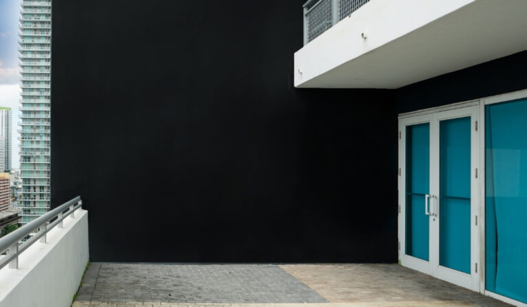 Black coating on concrete
