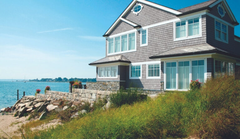 gray color siding from Derby Products' Beach House Shake