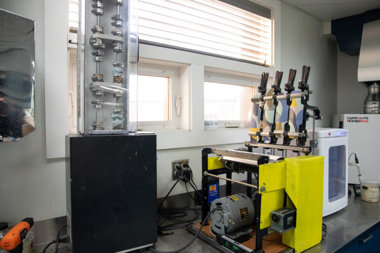 Wyzenbeek and W-flex machines in lab at APV