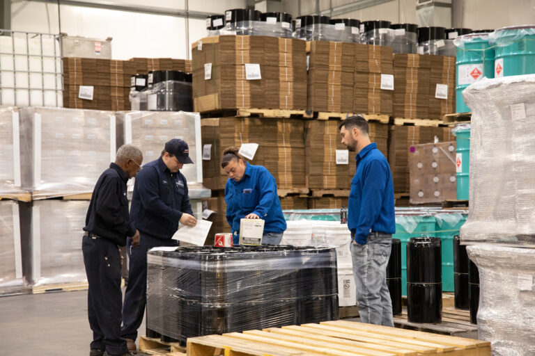 Coating products getting packaged for shipment