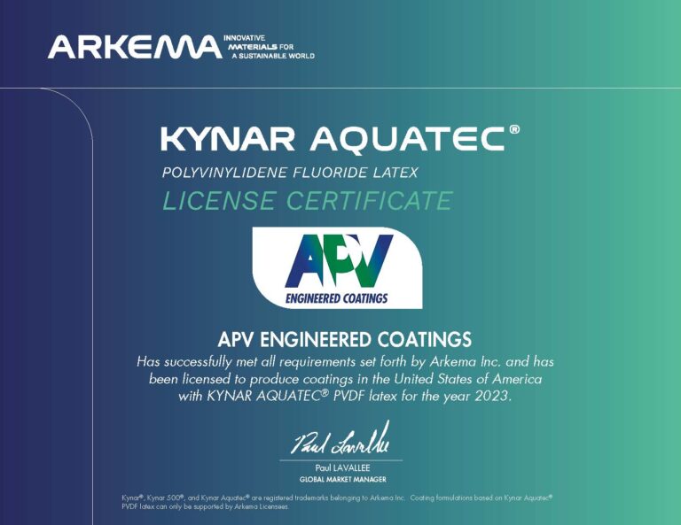 2023 Kynar Aquatec Licencee Certificate